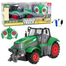 Lean Toys Távirányítós RC mezőgazdasági traktor zöld 1:24 távirányítós modell