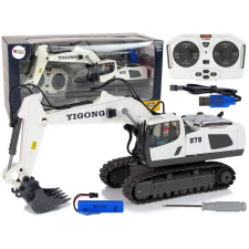 Lean Toys Távirányított kotrógép Caterpillar Wheels 2.4 G Pilot távirányítós modell