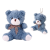 Lean Toys Teddy Bear Blue plüss kis ennivaló kabalája kulcstartó 10cm