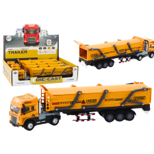 Lean Toys Teherautó pótkocsival TIR szállítójármű 1:24 Hangok Sárga fények autópálya és játékautó