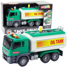 Lean Toys Teherautó-tartálykocsi vízlámpái zölden szólnak 1:14 autópálya és játékautó