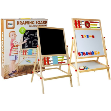 Lean Toys Wooden Chalk Board. Abacus. Clock, Numbers, and Magnet kreatív és készségfejlesztő