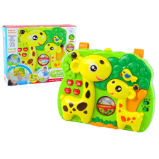 Lean Toys Zsiráf 2 az 1-ben projektor - Ágyfüggő baba számára plüssfigura