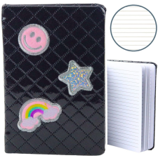 lean Vonalas jegyzetfüzet, csillámos foltokkal, fekete, B6, 80 lap– 21676 (21676) füzet