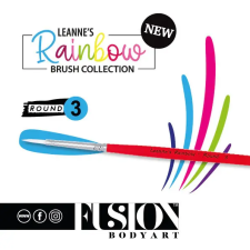  Leanne's Rainbow kerek arcfestőecset 3-as smink kiegészítő