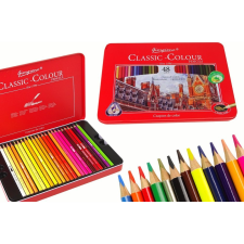 leantoys 48 Darabos Művészkréta Készlet Fémdobozban (16114) kreatív és készségfejlesztő