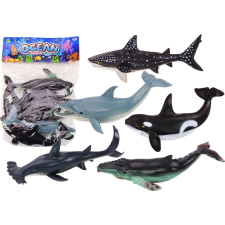 leantoys A Legnagyobb Tengeri Állatokat Ábrázoló Orca és Bálnacápa Figurakészlet - 6 db ( ) játékfigura