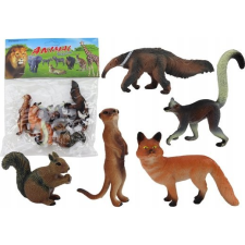 leantoys Állatfigurák 5 db Mókus Szurikata Hangyász Róka Maki 17912 ( ) játékfigura