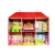 leantoys Babaház padlóval és bútorokkal, MCT 479, piros