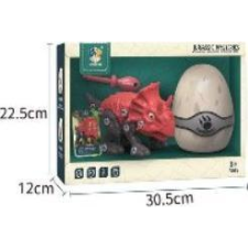 leantoys Dinoszaurusz Triceratops Készlet - Tojással, DIY Csavarhúzóval (10411-uniw) kreatív és készségfejlesztő
