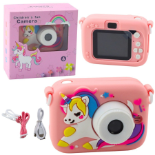 leantoys Gyermek Digitális Fényképezőgép Unikornis Rózsaszín 48Mpx HD 1080P (22323) elektronikus játék