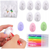 leantoys Húsvéti Hungarocell Tojások Festéshez Jelölők Nyúl Minta C 6 db 21339 (21339)