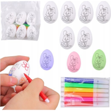 leantoys Húsvéti Hungarocell Tojások Festéshez Jelölők Nyúl Minta C 6 db 21339 (21339) party kellék