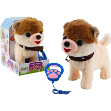 leantoys Interaktív Kutya Pórázon Sétál, Táncol, Énekel Fehér Bézs Színű (21057) kreatív és készségfejlesztő