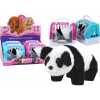 leantoys Interaktív Plüss Panda - Kék Transzporterben, Rózsaszín (17613)