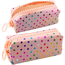 leantoys Iskolai Tolltartó Szervező Színes Pöttyös Nagy Cipzáras Rózsaszín 21x8cm 21625 (21625) színes ceruza