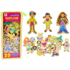 leantoys Mágneskészlet Fa Karakterek Színes Álruhában, 20 Darab 19142 ( ) kreatív és készségfejlesztő