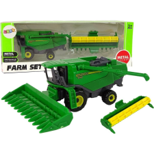 leantoys Mezőgazdasági Jármű Kombájn Vetőgéppel, Zöld Sárga 14828 (14828) autópálya és játékautó