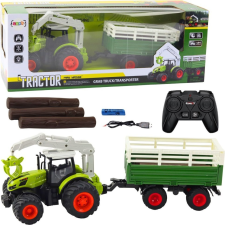 leantoys Mezőgazdasági Traktor Pótkocsival és Markológéppel Távirányítóval RC 2.4G (21205) távirányítós modell