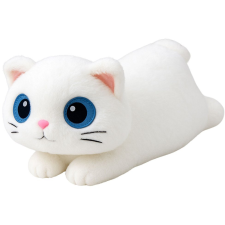 leantoys Plüss Kabala Ölelnivaló Játék Macska Nagy Szemű Fehér 45cm – 22505 (22505) plüssfigura