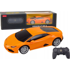 leantoys R/C Lamborghini Huracan Sportautó - 1:24, Narancs (19555) autópálya és játékautó