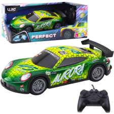 leantoys RC Távirányítós Versenyautó Világító Zöld Karosszériával – 23059 (23059) távirányítós modell