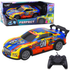 leantoys RC Versenyautó Világító Karosszériával, Kék És Sárga Színben – 23057 (23057) autópálya és játékautó