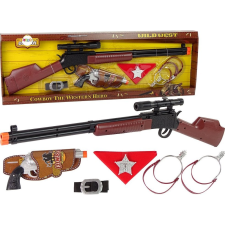 leantoys Sheriff Cowboy Készlet Sörétes Puska Revolver 13373 (13373) katonásdi