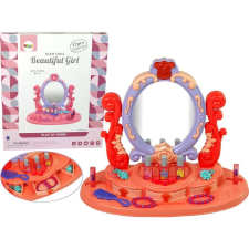 leantoys Sminkpult Tükörrel Fény Hang Rózsa (10831) kreatív és készségfejlesztő