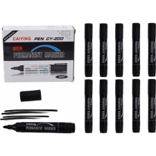 leantoys Tartós Jelölőkészlet Vízálló Fekete 10 db 20726 (5905991030140) filctoll, marker