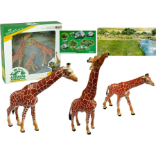 leantoys Zsiráfok Oktatási Családi Figurák 3 db + Háttér Afrika (5383) játékfigura
