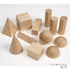 Learning Resources Geometriai elemek fából - 12db barkácsolás, építés
