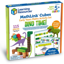 Learning Resources MathLink Oktatási játék szett, 115 darab, Dinoszauruszok kreatív és készségfejlesztő