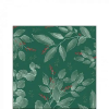  Leaves and berries green papírszalvéta 25x25cm, 20db-os