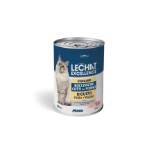 LeChat Excellence Steril Csirke-sertés nedveseledel konzerv 400g macskaeledel