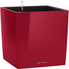 Lechuza Cube Premium kaspó 40 cm x 40 cm skarlátvörös magasfényű kerti dekoráció