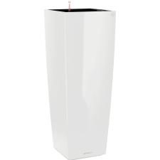 Lechuza Cubico Alto Premium oszlopkaspó 40 cm x 40 cm fehér magasfényű kerti dekoráció