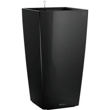Lechuza Cubico Premium oszlopkaspó 30 cm x 30 cm fekete magasfényű kerti dekoráció