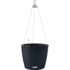 Lechuza Nido Cottage függő virágtartó 27 cm átmérő x 23 cm grafitfekete