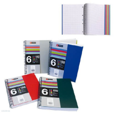Lecolor Spirálfüzet LeColor Notebook PP, A/5, kockás, 6 x 25 lap füzet
