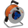 Lectra Technik Kft. Kültéri kábeldob 40 méteres kábellel, 3 dugalj, ezüst/narancssárga (Garant SK)