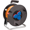 Lectra Technik Kft. Kültéri kábeldob 50 méteres kábellel, 3 dugalj, fekete/narancssárga (Garant ST-CEE)