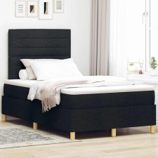  LED Box Spring Ágy matracmal Fekete 120 x 200 cm szövet ágy és ágykellék