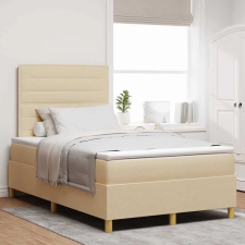  LED Box Spring Ágy matracmal Krém 120 x 200 cm szövet ágy és ágykellék