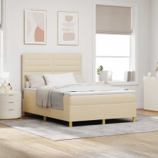  LED Box Spring Ágy matracmal Krém 160 x 200 cm szövet ágy és ágykellék