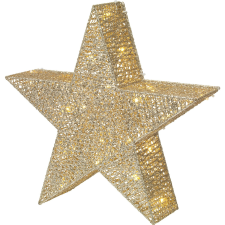  LED-csillag 40 cm arany karácsonyfa izzósor