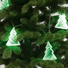  LED-es díszfüzér, tükrös, fenyő karácsonyfa izzósor