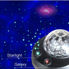 LED-es éjszakai projektor csillagfény és galaxis vetítéssel éjjeli fény