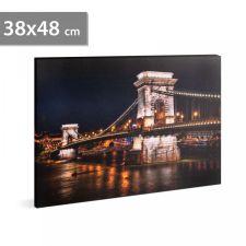 LED-es fali hangulatkép - Lánchíd - 38x48cm (58018G) grafika, keretezett kép