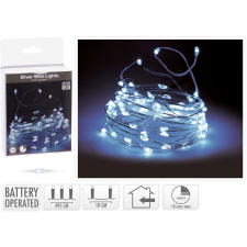  LED-es fényfüzér 100 hidegfehér LED-del ezüstszínű dróton villogó effektussal karácsonyfa izzósor